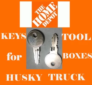 HD02 HD2 Reemplazo de llaves Home Depot Husky Truck Tool Box 1 JUEGO de DOS LLAVES FRSP! - Imagen 1 de 1
