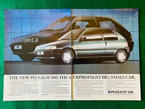 PEUGEOT 106 1991 POSTER ADVERT A4 X 2 SIZE FILE X - Picture 1 of 2