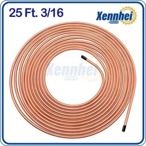 Copper Nickel Brake Line Tubing Kit 3/16 OD 25 Ft Coil Roll all Size Fittings - Picture 1 of 8