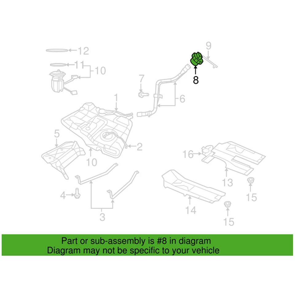 Оригинальная крышка топливного бака Mopar от оригинального производителя для Chrysler 200 Sebring Dodge 04766580AB - Изображение 1 из 1