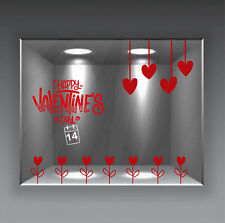 adesivi san valentino vetrine negozi stickers love amore cuori b0016