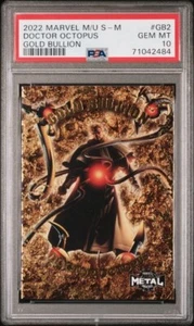 PSA 10 GEM MINT Spiderman Metal 2022 Doctor Octopus Gold Bullion - Picture 1 of 2