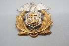 WWII Gold & Sterling USCG Coast Guard Officer Cap Badge FANTASTIC CONDITION