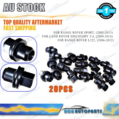 20pcs Wheel Lug Nuts Bolts Fit Land Rover LR3 LR4 Range Rover RRD500290A Black - image 1 of 3