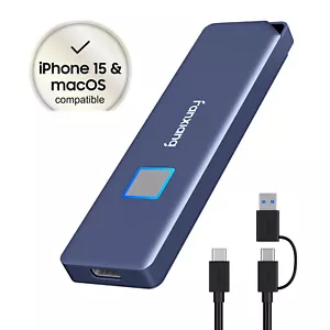Fanxiang Touch Lock External SSD 500G 1TB 2TB 1050MB/s USB-C Portable Hard Drive - Picture 1 of 13