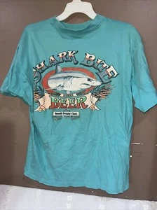 Vintage 1980’s  Shark Bite Beer Australia, Graphic T-shirt Single Stitch Size L￼ - Picture 1 of 10