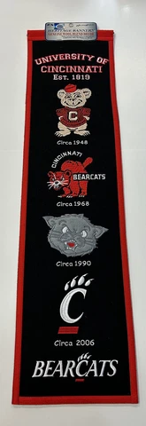 Cincinnati Bearcats NCAA Winning Streak Embroidered Heritage Banner! Cover