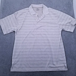 PGA TOUR Mens Shirt XLarge Golf Polo SS White w/ Black Pin Stripes - Picture 1 of 7