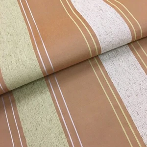 747. Caramel Stripe Jacquard Chenille Fabric, Price per 1/2 metre. 137cm wide - Picture 1 of 6