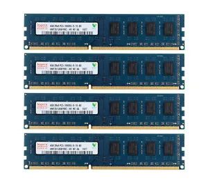 Hynix 4PCS 4GB 2RX8 PC3-10600U 240PIN DDR3 1333MHz DIMM Desktop Memory For RAM @ - Picture 1 of 6