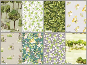 Crafts Fabrics A Country Walk Animal Debbie Shore Collection 100% Cotton Fabric - Picture 1 of 10
