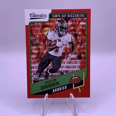 2021 Panini Classics Jaelon Darden Timeless Tributes Red /75 Rookie RC #183 SP - Image 1 of 3