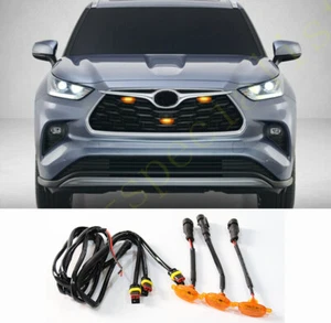3X para Toyota Highlander 2020-21 parrilla delantera luz LED estilo Raptor borde parrilla - Imagen 1 de 2