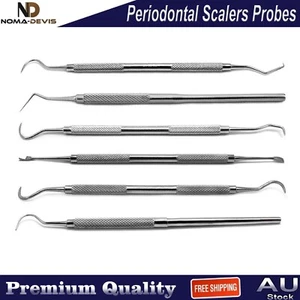 Periodontal Set Dental Examination Sickle Scaler Plaque Calculu Remover Explorer - Foto 1 di 7