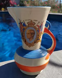 Wade Heath Ware England Vintage EDWARD VIII CORONATION 1937 HAND PAINTED CREAMER - Picture 1 of 19