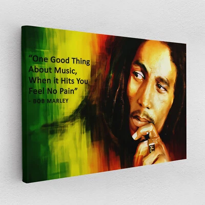 Leinwandbild Poster Acryl Pop Art Bob Marley Zitat Reggae Spruch Motivation - Bild 1 von 4