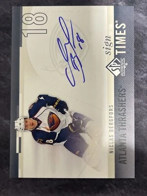 2010-11 SP Authentic Sign Of The Times SOT-NB Nicklas Bergfors Atlanta Thrashers - Image 1 of 2