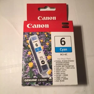 CANON PIXMA Genuine BCI-6C Cyan Cartridge Ink, Sealed, NEW, Free Ship - Picture 1 of 3