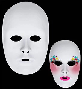 Weiße Maske zum Bemalen - Bild 1 von 3