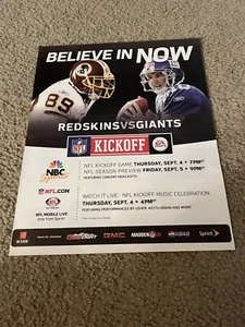 VINTAGE NEW YORK GIANTS vs. WASHINGTON REDSKINS NFL KICKOFF GAME NBC PRINT AD - Picture 1 of 1