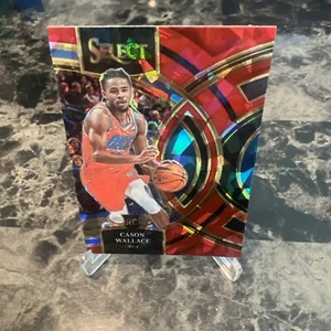 Tarjeta de novato Panini Select Cason Wallace Red Ice Prizm RC 2023-24 - Imagen 1 de 2