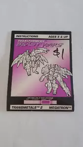 Transformers instruction booklet only - Megatron transmetals 2 - Picture 1 of 1