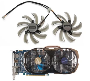 Pair Fans Cooler Fan For Gigabyte GTX 560 600 650 660 670 750 HD7750 7790 - Picture 1 of 12