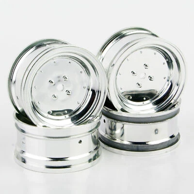 Llantas 4X PP0107 RC 1:10 OnRoad plateadas 12 mm ajuste hexagonal HSP HPI coche modelo de carreras Foto 1 de 4