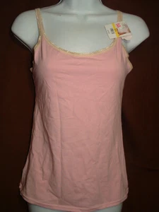 NEW MAIDENFORM 40935 TNF ADJUSTABLE STRAPS LACE TRIM COTTON CAMISOLE M/6 - Picture 1 of 2