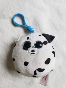 TY Mini Beanie Squish-A-Boos Plush - FETCH the Dalmatian Dog (3 inch) Key Clip - Picture 1 of 6