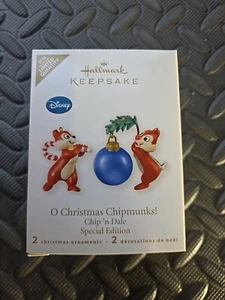 2010 Hallmark Keepsake Ornament O Christmas Chipmunks Limited Quantity Disney B5 - Picture 1 of 6
