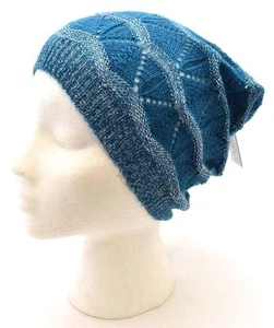 Invierno Apt.9 Mujeres Azulada Alto Inclinado Gorro Brillante Ondulado Cálido Nuevo Sombrero Tejido 8699 - Imagen 1 de 3