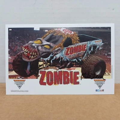 Tarjeta fotográfica Monster Jam 2013 autografiada Zombie 5,5 X 8,5 Foto 1 de 4
