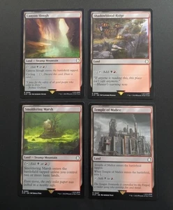 MTG Magic Set of 4 Fallout Rakdos Dual Lands Commander Staples Black Red Mana - Picture 1 of 1