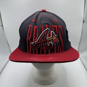 Rare New Era Cap Hat Vtg Atlanta Braves Snapback Big Front Hit - Picture 1 of 7