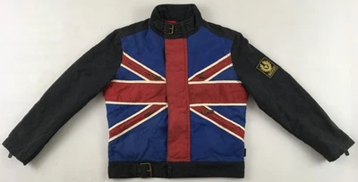 Belstaff nylon waxed padded jacket Union Jack vintage made in Italy BOYS YOUTH 8 — 第 1/4 张图片