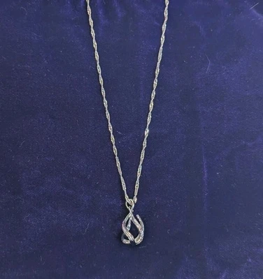 Ожерелье женское серебристое 18-каратное золотое пластина нержавеющая сталь овальная клетка 16 дюймов  - Изображение 1 из 4