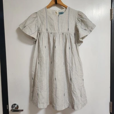 Vestido Kenzo Niños Mangas Acampanadas Pequeña Casa en la Pradera Gris Talla 12A 150 Foto 1 de 4