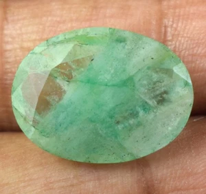 Smeraldo Verde Zambia 8,20 Ct Pietra Preziosa Naturale Ovale Sciolta Certificata AGI E14889 - Foto 1 di 8