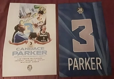 New Chicago Sky Candace Parker Jersey Retirement Poster and Towel From 8/25/2025 - Image 1 of 4