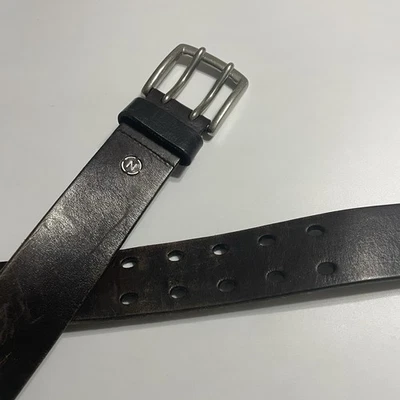 Cinturón Hombre Nautica Talla 32 Marrón Grano Toro Cuero 1.5" Ancho Western Foto 1 de 4