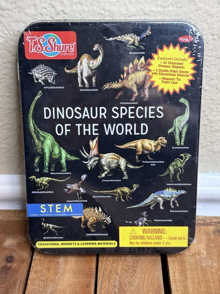 Dinosaur Species Of The World T.S.Shure Bendon Educational Magnets/ Learn STEM