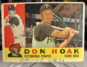 1960 Topps Don Hoak Pittsburgh Pirates Vintage Baseballkarte #373 ⭐️ LOW GRADE - Bild 1 von 4