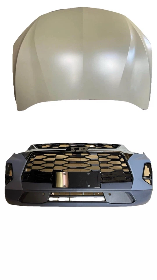 For 2019-2022 chevy blazer RS Front bumper Cover Complete + Aluminum Hood Foto 1 de 4