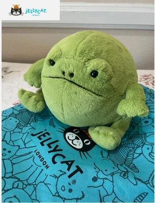 Rare Retired Jellycat Ricky Rain Frog 22cm - BNWT with Storage Bag, UK Seller - Image 1 of 4