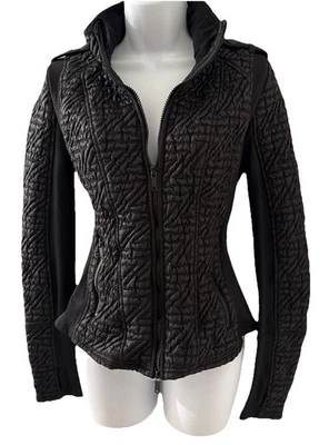 Zella Women's Activewear Quilted Moto Jacket in Black Small - Image 1 of 4