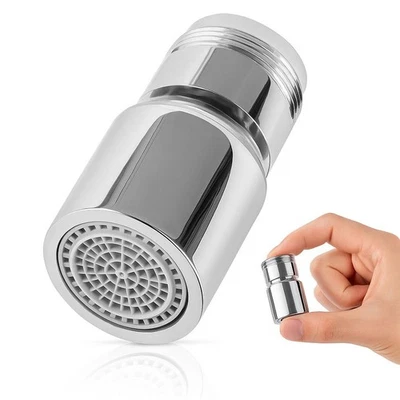 Wasserhahn Aufsatz schwenkbar in Chrom drehbarer Wasserhahn Strahlregler M24 - Bild 1 von 4