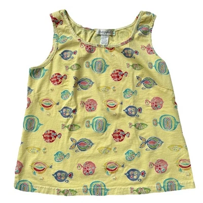 Vtg Fresh Produce Tank Top Womens M Fish Print Sleeveless Cotton Artsy - Image 1 of 4