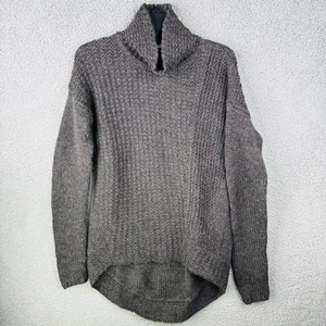 Helmut Lang Alpaca Sweater Women's Small Gray Wool Long Sleeve Turtleneck - Picture 1 of 11