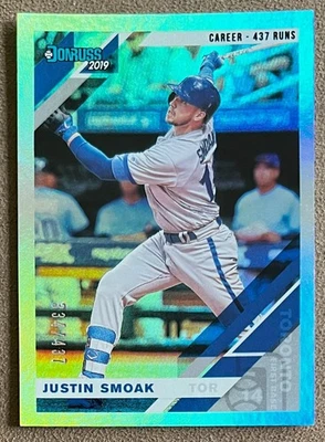 2019 Donruss Career Stat Line #97 Justin Smoak /437 Toronto Blue Jays Numbered - Image 1 of 3